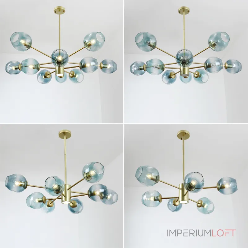 Люстра на штанге MARINE D85 Black/Transparent от ImperiumLoft