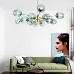 Люстра на штанге MARINE D85 Black/Transparent от ImperiumLoft