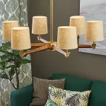 Люстра на штанге Jorgenson D85 Beige/Dark wood