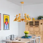 Люстра на штанге FRANKA D80 6 lamps Yellow от ImperiumLoft