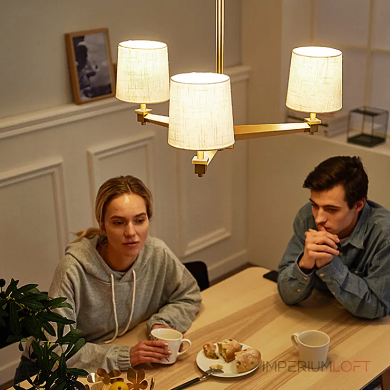 Люстра на штанге Jorgenson D70 White/Light wood