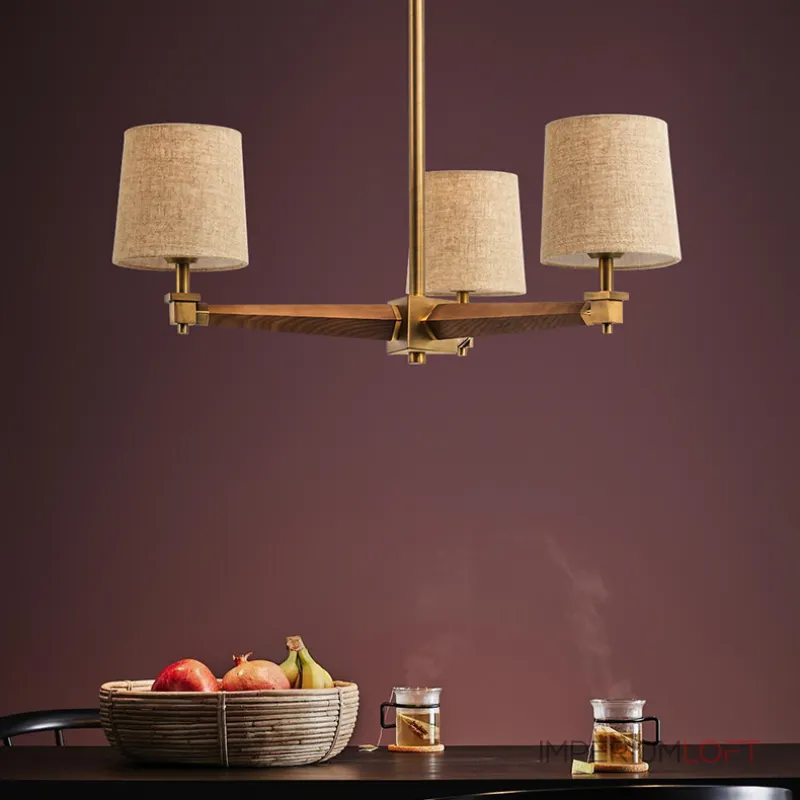 Люстра на штанге Jorgenson D70 White/Light wood