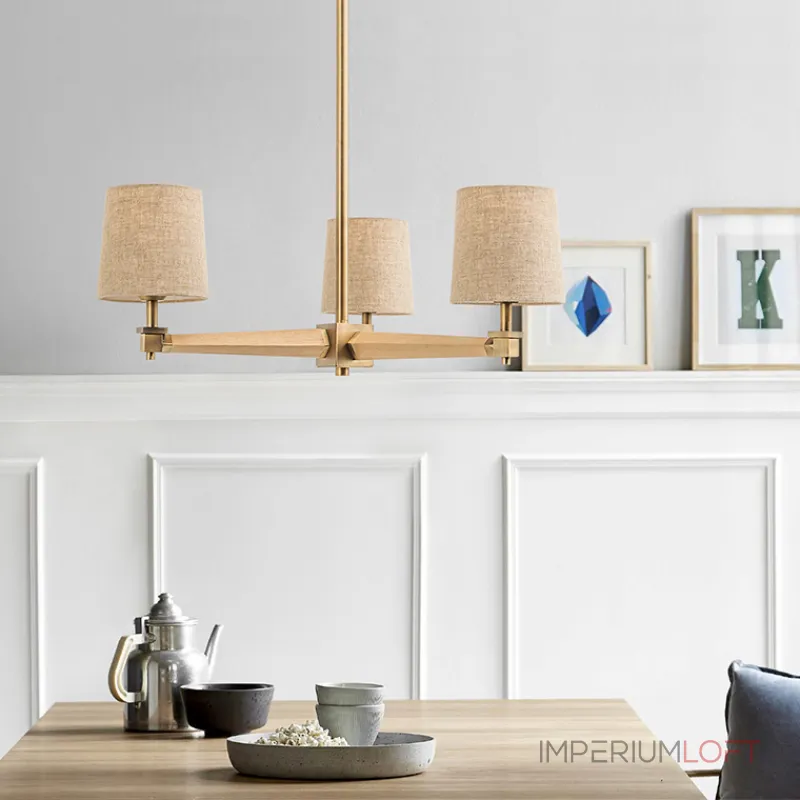 Люстра на штанге Jorgenson D70 White/Light wood