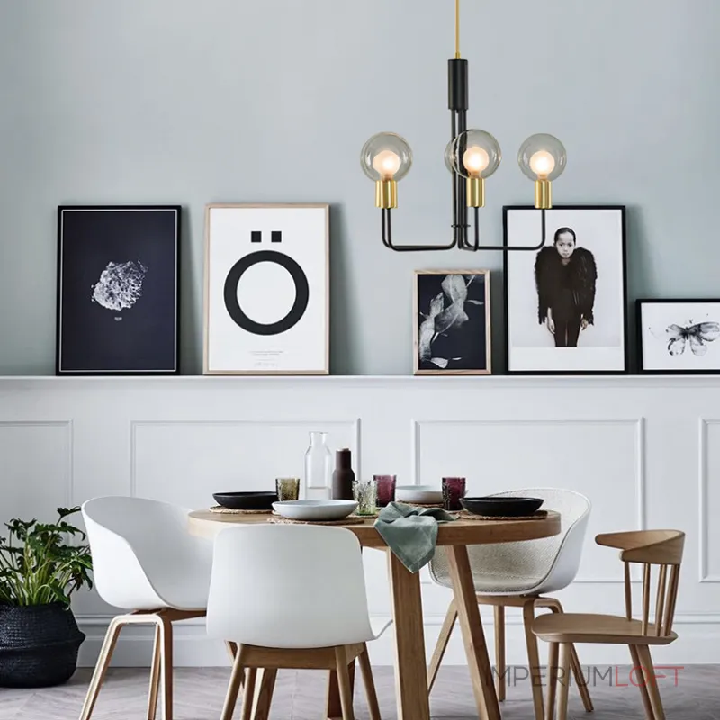 Подвесная люстра PEARL L5 Grey от ImperiumLoft Подвесная люстра PEARL L5 Grey от ImperiumLoft