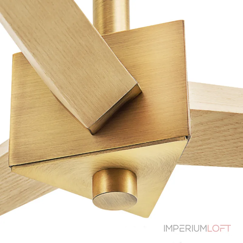 Люстра на штанге Jorgenson D85 Beige/Dark wood