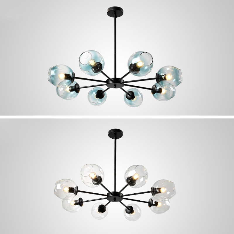 Люстра на штанге MARINE D85 Black/Transparent от ImperiumLoft