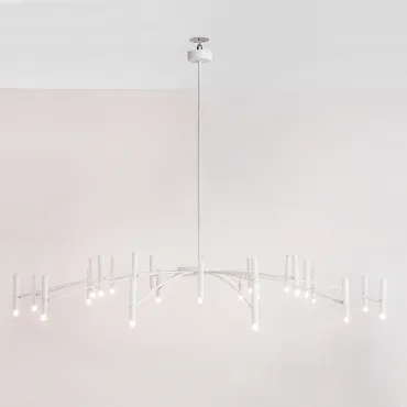 Люстра на штанге POP P40 Chandelier 24 lamps D130 Mod.B White