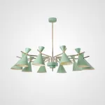 Люстра на штанге FRANKA D120 10 lamps Green от ImperiumLoft