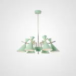 Люстра на штанге FRANKA D80 6 lamps Green от ImperiumLoft