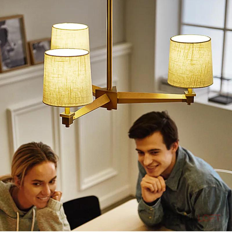 Люстра на штанге Jorgenson D70 White/Light wood