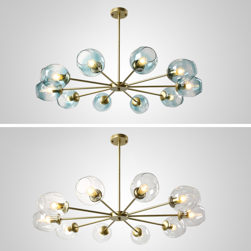 Люстра на штанге MARINE D85 Black/Transparent от ImperiumLoft