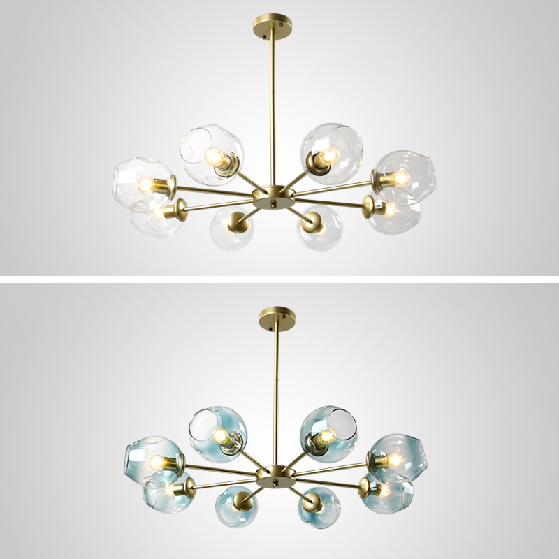 Люстра на штанге MARINE D85 Black/Transparent от ImperiumLoft