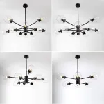 Люстра на штанге MARINE D85 Black/Transparent от ImperiumLoft