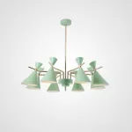 Люстра на штанге FRANKA D100 8 lamps Green от ImperiumLoft