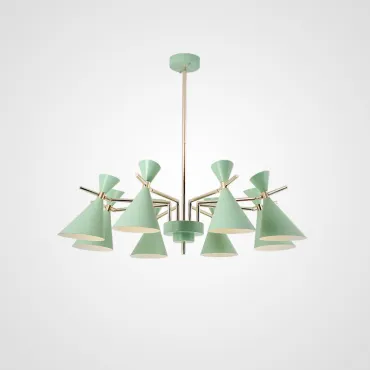 Люстра на штанге FRANKA D100 8 lamps Green