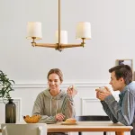 Люстра на штанге Jorgenson D70 White/Light wood