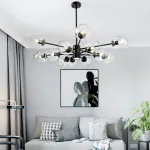 Люстра на штанге MARINE D85 Black/Transparent от ImperiumLoft