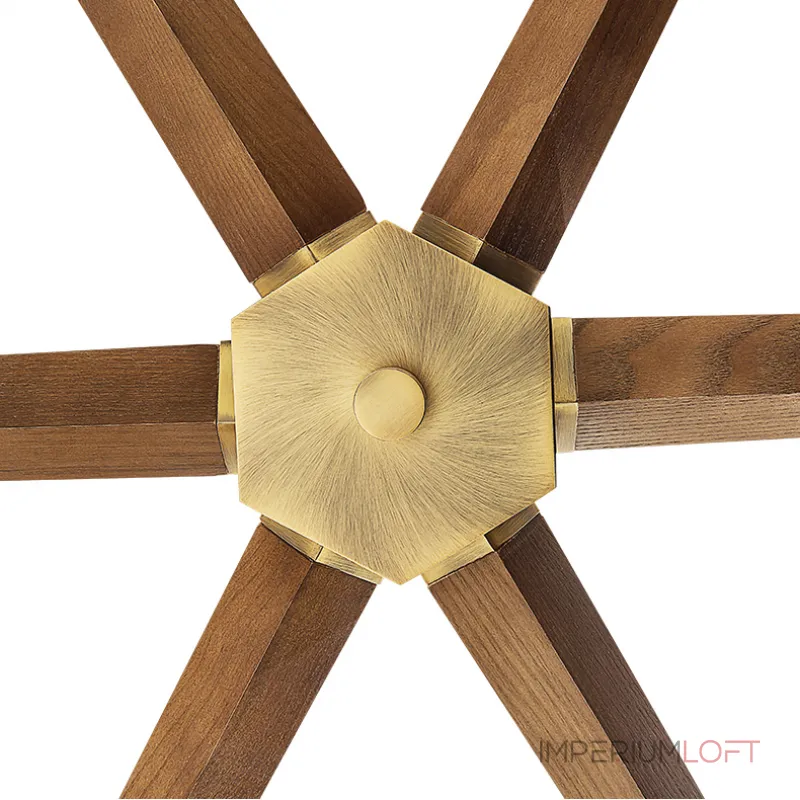 Люстра на штанге Jorgenson D85 Beige/Dark wood