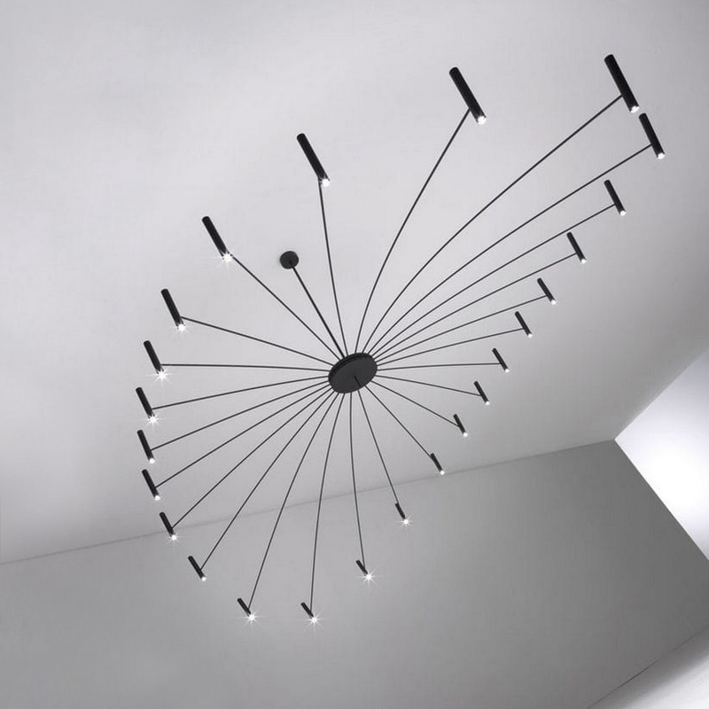 Люстра на штанге POP P40 Chandelier 24 lamps D130 Mod.B White