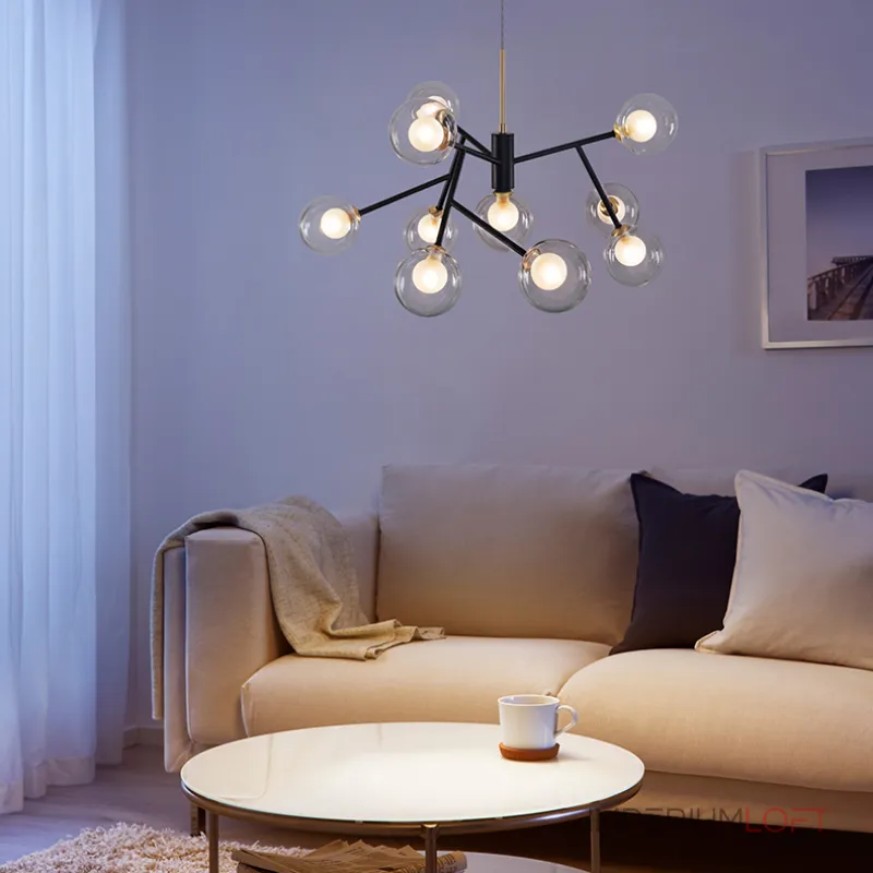 Подвесная люстра PEARL L5 Grey от ImperiumLoft Подвесная люстра PEARL L5 Grey от ImperiumLoft