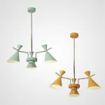 Люстра на штанге FRANKA D80 3 lamps Green от ImperiumLoft
