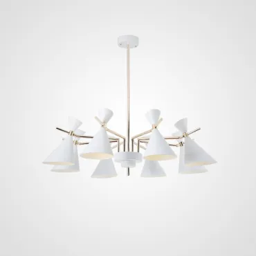 Люстра на штанге FRANKA D100 8 lamps White