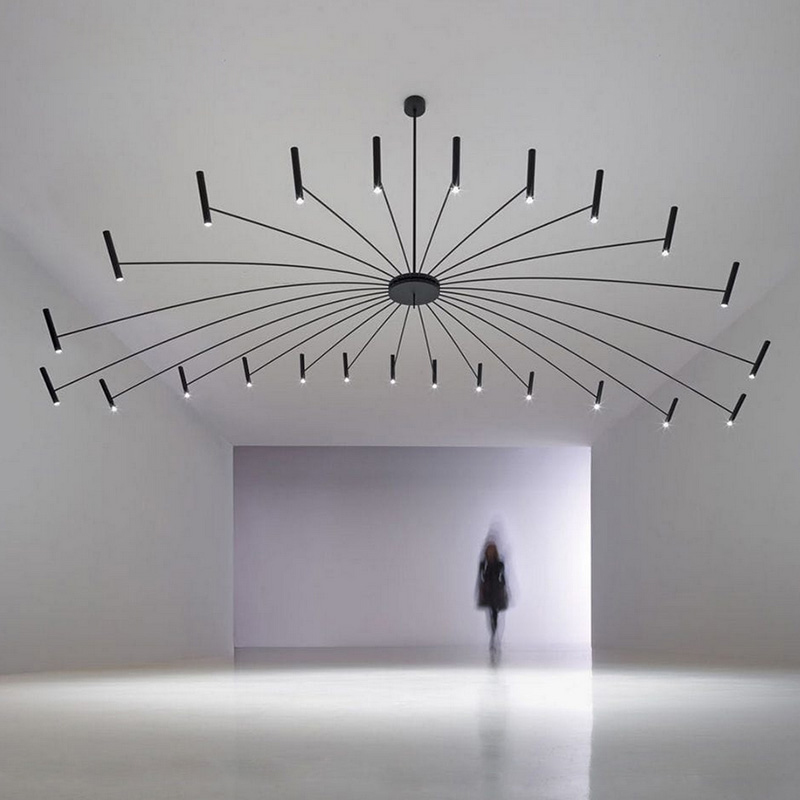 Люстра на штанге POP P40 Chandelier 24 lamps D130 Mod.B White