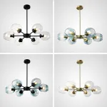 Люстра на штанге MARINE D85 Black/Transparent от ImperiumLoft