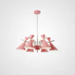 Люстра на штанге FRANKA D80 6 lamps Pink от ImperiumLoft