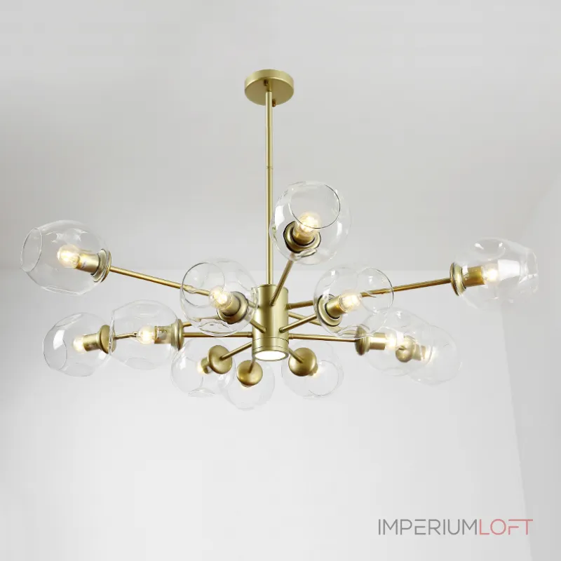 Люстра на штанге MARINE D85 Black/Transparent от ImperiumLoft