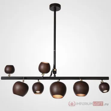 Подвесной реечный светильник CONNY L7 Dark brown ball