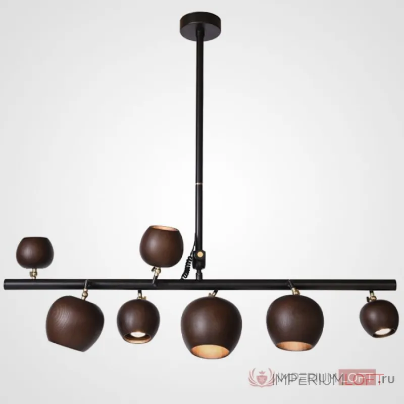 Подвесной реечный светильник CONNY L7 Dark brown ball от ImperiumLoft Подвесной реечный светильник CONNY L7 Dark brown ball от ImperiumLoft