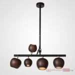 Подвесной реечный светильник CONNY L5 Dark brown ball от ImperiumLoft