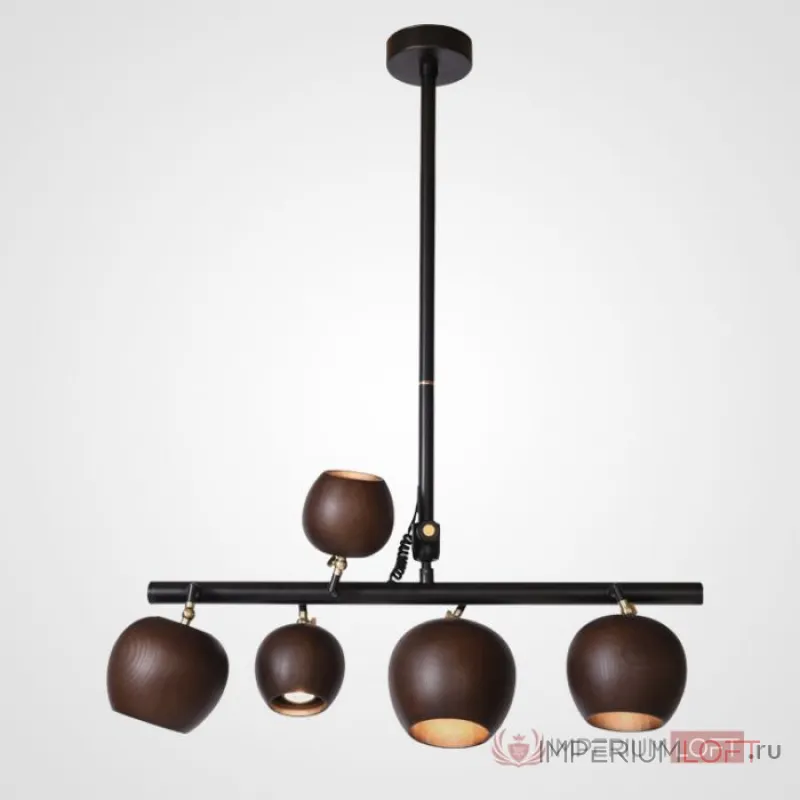 Подвесной реечный светильник CONNY L5 Dark brown ball от ImperiumLoft Подвесной реечный светильник CONNY L5 Dark brown ball от ImperiumLoft