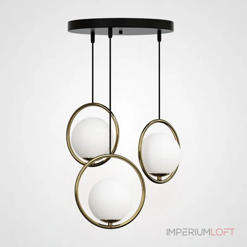 Подвесной светильник HOOP-TRIO Латунь, Круг, Диск от ImperiumLoft Подвесной светильник HOOP-TRIO Латунь, Круг, Диск от ImperiumLoft