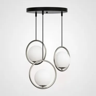 Подвесной светильник HOOP-TRIO Серебро, Круг, Диск Подвесной светильник HOOP-TRIO Серебро, Круг, Диск