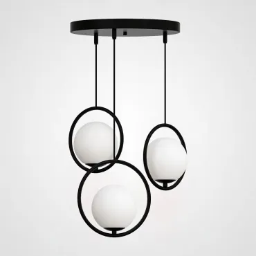 Подвесной светильник HOOP-TRIO Черный, Круг, Диск Подвесной светильник HOOP-TRIO Черный, Круг, Диск