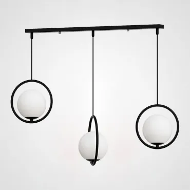 Подвесной светильник HOOP-TRIO Черный, Круг, Планка Подвесной светильник HOOP-TRIO Черный, Круг, Планка