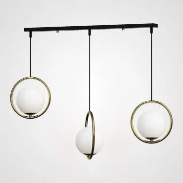 Подвесной светильник HOOP-TRIO Латунь, Круг, Планка Подвесной светильник HOOP-TRIO Латунь, Круг, Планка