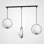 Подвесной светильник HOOP-TRIO Серебро, Круг, Планка от ImperiumLoft