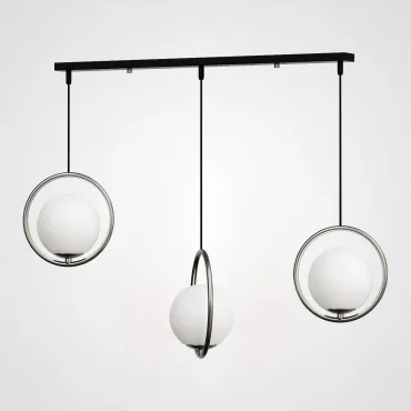 Подвесной светильник HOOP-TRIO Серебро, Круг, Планка Подвесной светильник HOOP-TRIO Серебро, Круг, Планка