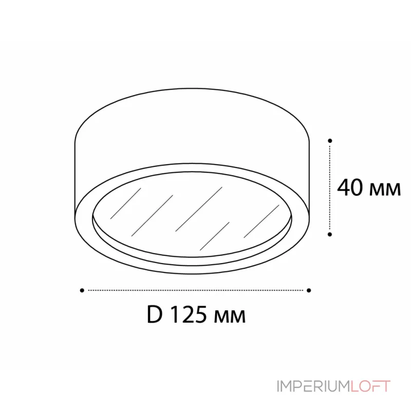 Светильник потолочный M04-525-125 black 4000K от ImperiumLoft