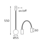 Светильник настенный Italline 3026 black от ImperiumLoft