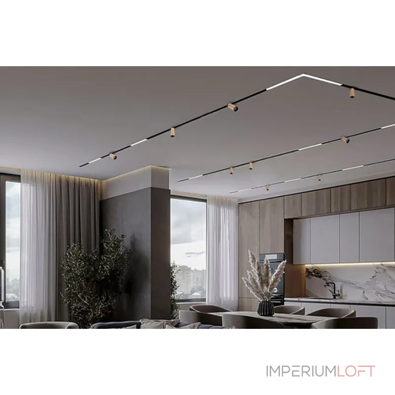 Накладной магнитный шинопровод IT012-5031 black от ImperiumLoft