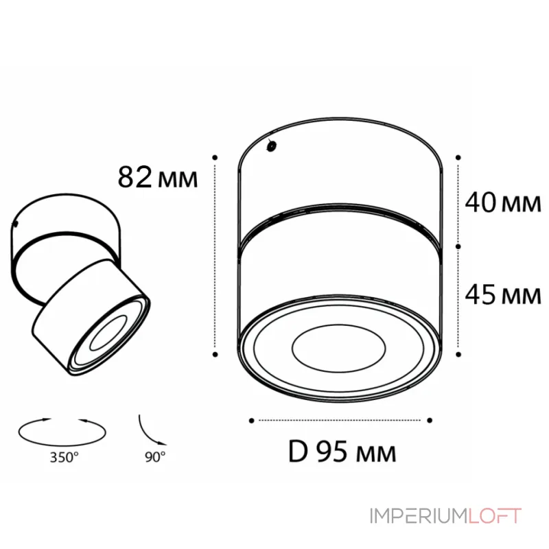 Светильник потолочный влагозащищенный IT02-011 white 4000K от ImperiumLoft