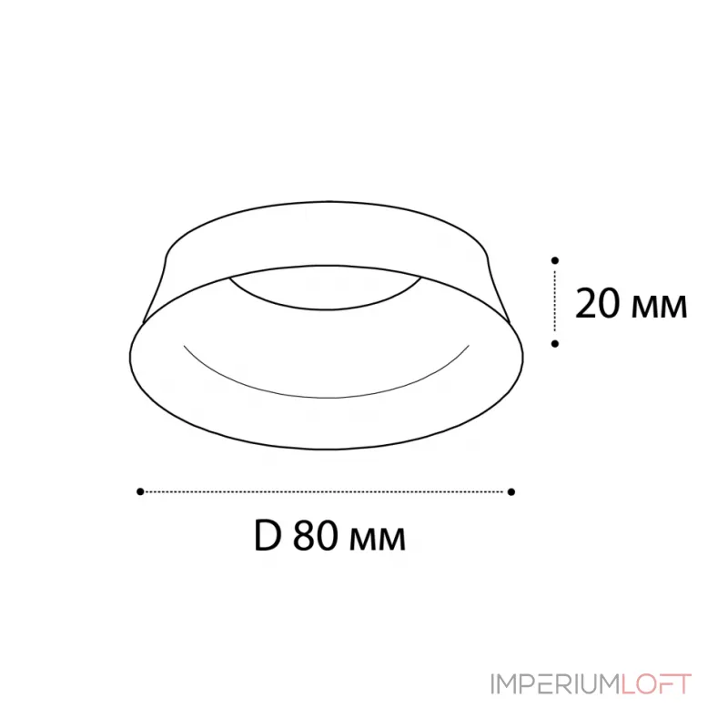 Кольцо для светильника IT02-008 ring black от ImperiumLoft