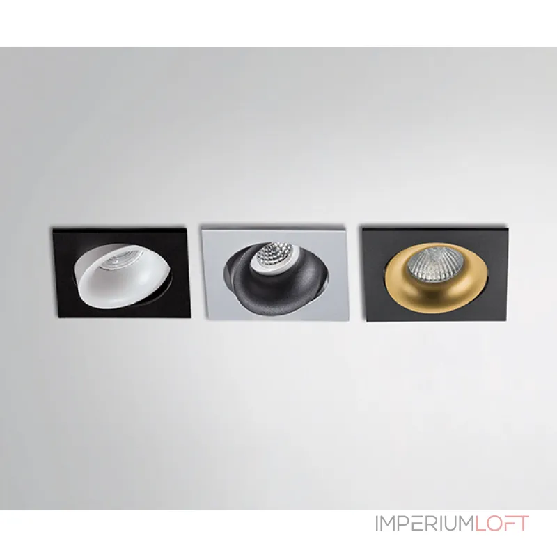 Светильник встраиваемый поворотный DE-201 black от ImperiumLoft