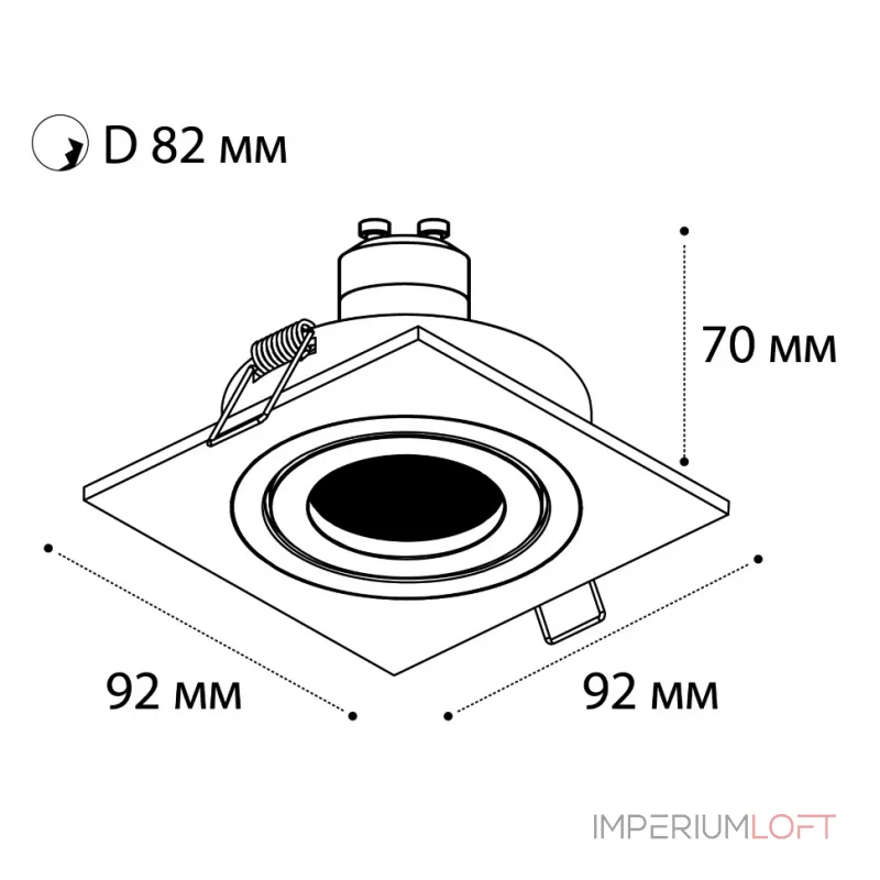 Светильник встраиваемый поворотный SAG103-4 black/black от ImperiumLoft Светильник встраиваемый поворотный SAG103-4 black/black от ImperiumLoft