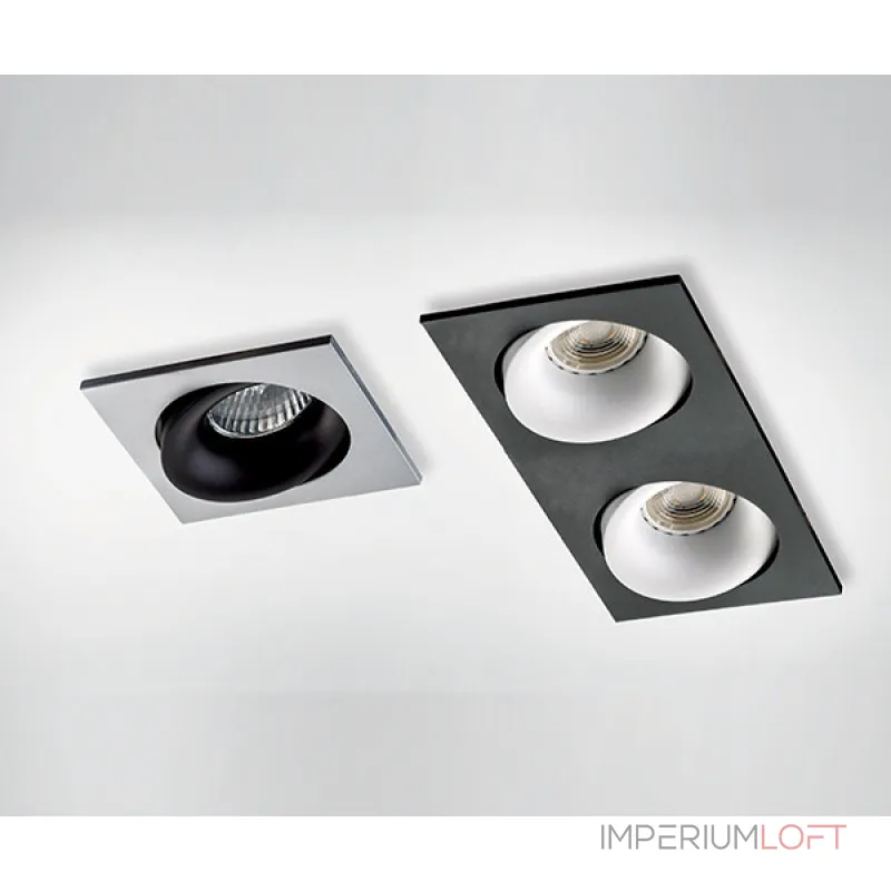 Светильник встраиваемый поворотный DE-201 black от ImperiumLoft