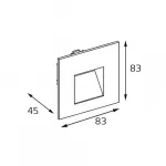 Подсветка встраиваемая DL 3019 grey от ImperiumLoft